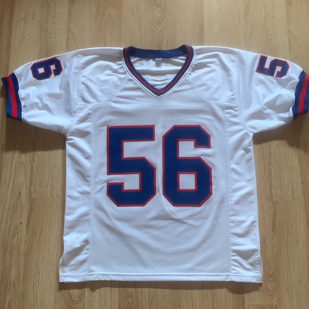 UNSIGNED Sewn Stitched Lawrence Taylor White Jersey L